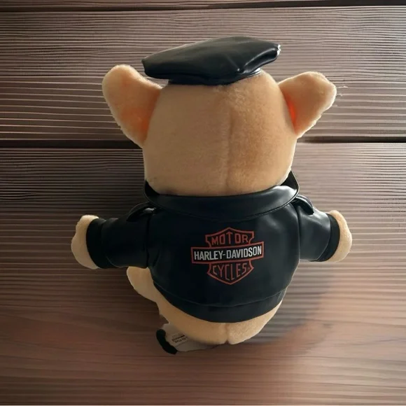 Vintage 1993 Harley Davidson Hog Pig Plush Stuffed Animal Play By Play EUC - Picture 3 of 5